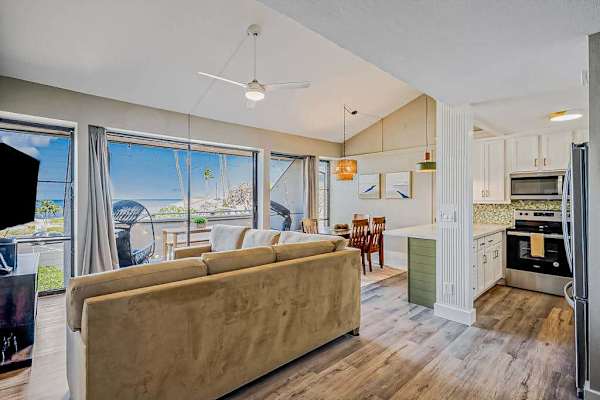 Bright Living Room With Ocean Views