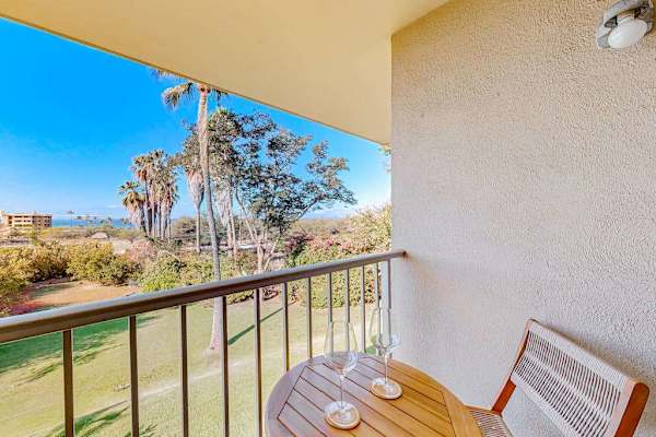 Balcony with beautiful garden views