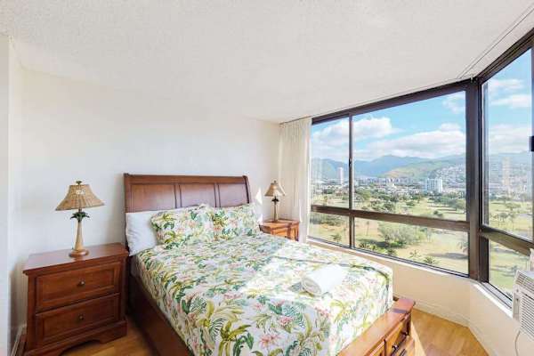 Comfortable queen bed for a restful night