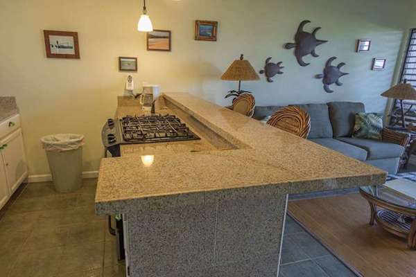 Enjoy home-cooked meals in the kitchen with two additional dining chairs available