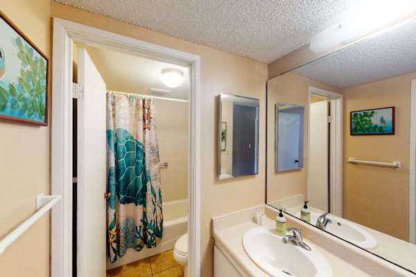 Clean full bathroom stocked with essentials for refreshing daily routines and comfort