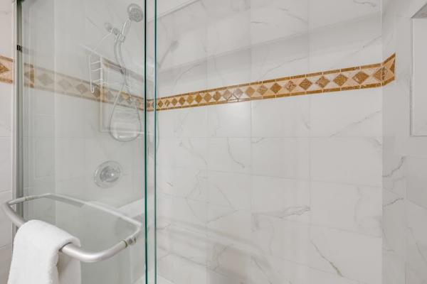 Enjoy a clean bathroom designed for comfort convenience and refreshing moments during your stay