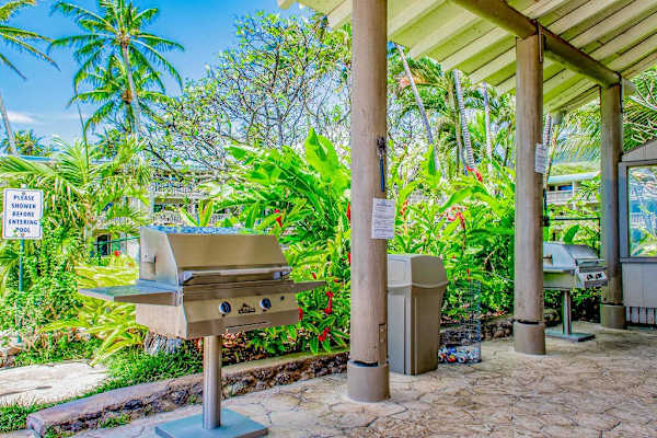 BBQ area offers a convenient space for preparing meals and dining outdoors together