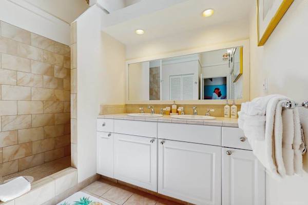 Well maintained bathroom provides a clean inviting retreat for refreshing moments every day