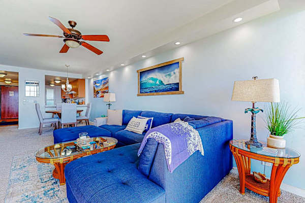 Open floor plan allows for not only comfort in the living room but lots of natural light.