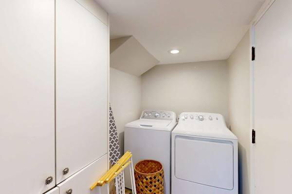 Washer and dryer conveniently located just off the kitchen for easy access