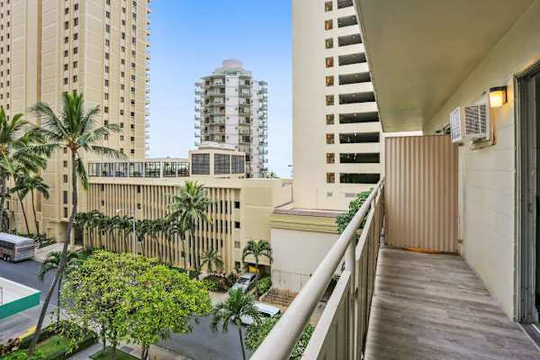 Unwind in the open air while enjoying a calm view of the nearby homes and streets.
