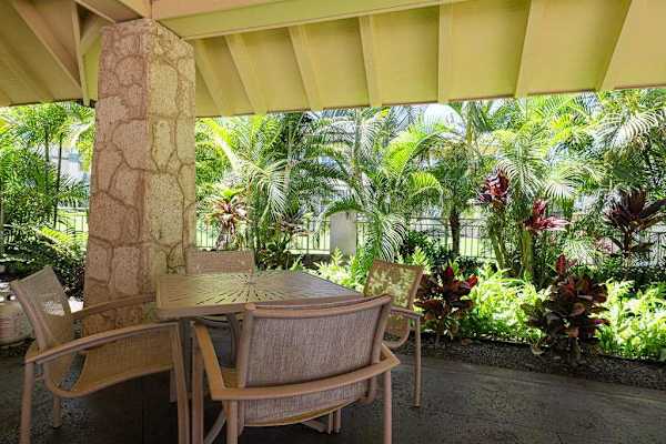 Complete your poolside experience with a comfortable area to sit, relax, and make memories.