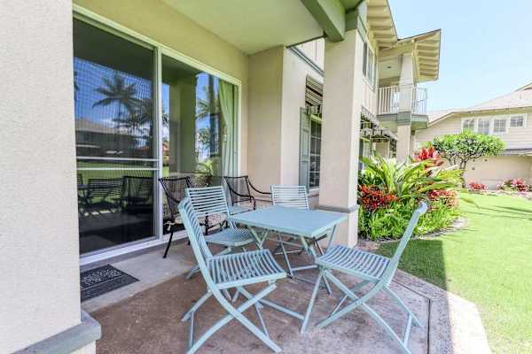 Savor your morning coffee or evening meals in this cozy patio dining space.