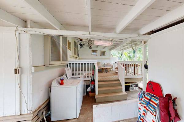 Washer and dryer offer practical convenience for families couples and longer vacations