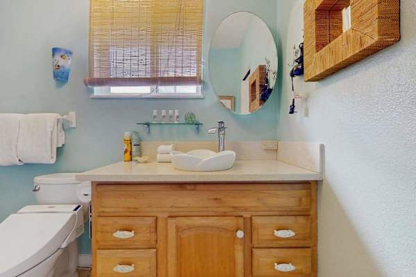 Bathroom vanity with ample counter space