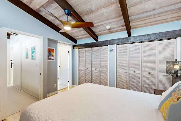 Make yourself at home in a peaceful space with generous storage for added convenience.
