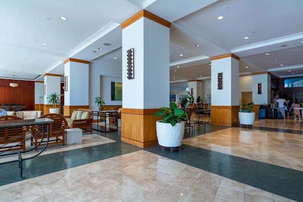 Welcoming lobby creates a warm first impression from the moment you arrive