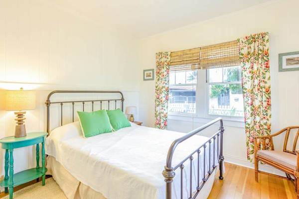 Rest comfortably in Cottage B's cozy queen bedroom throughout your memorable stay