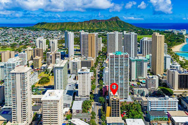 See the property from above and appreciate its location within the neighborhood.