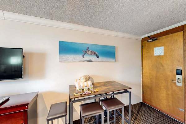 Dining table in living room 