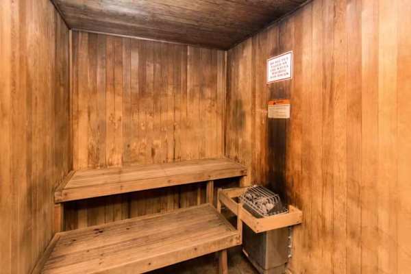 Relax and recharge in the shared sauna
