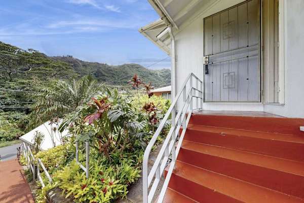 Follow the stairs leading to the unit entrance for easy access to your stay.