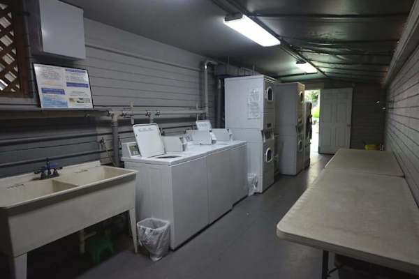 Enjoy the convenience of a shared laundry area with washer and dryer facilities available for guests.