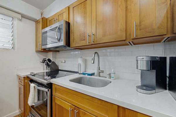Make your stay more convenient with a fully equipped kitchen designed for comfort and ease.