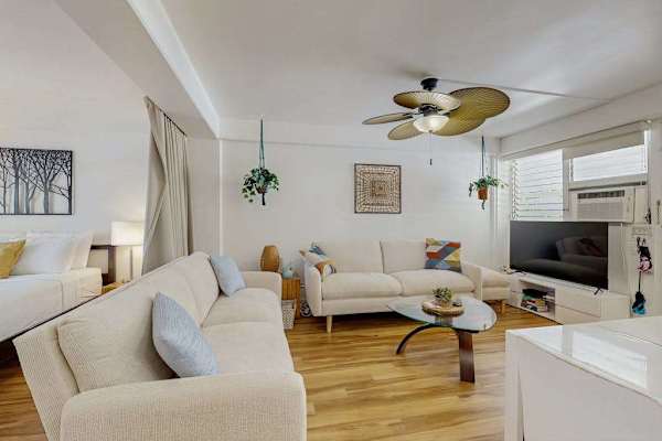 Relax and enjoy a comfortable living space featuring two sofa beds