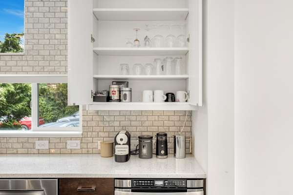Make coffee or tea at your own pace. Organized and self-serve.