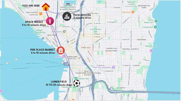 Centrally located and close to Lumen Field for the World Cup.