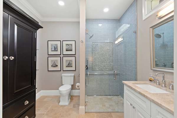Suit 3 bathroom with walk-in shower