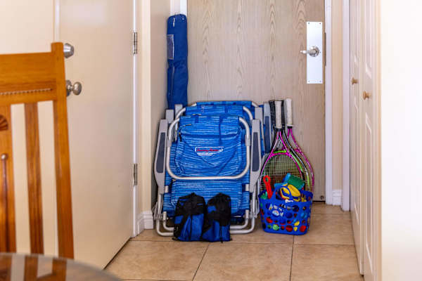 Make the most of your beach stay with complimentary essentials you can borrow in the unit—from beach mats and beach chairs to tennis rackets and other handy materials for fun, comfort, and unforgettable moments by the shore.