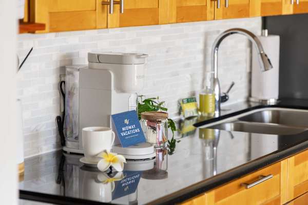 Kitchen with Keurig coffee maker
