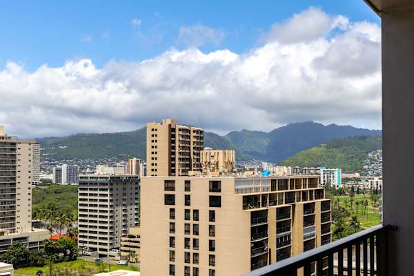 City and mountain views from your balcony