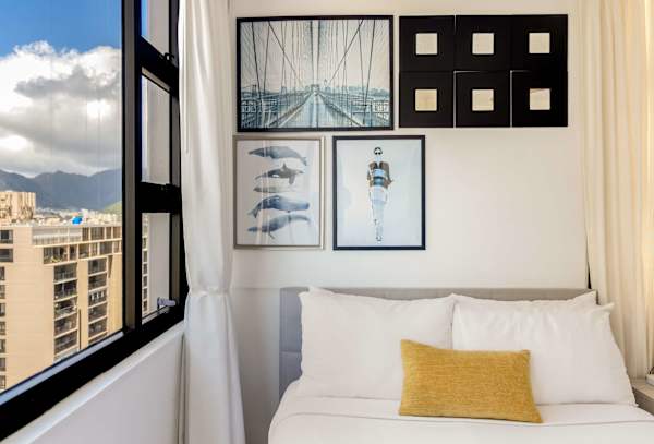 Relax in your bedroom while enjoying the views from your window