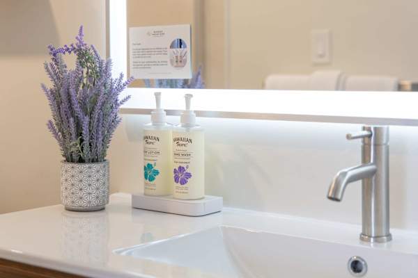 We provide starter bathroom supplies for your convenience