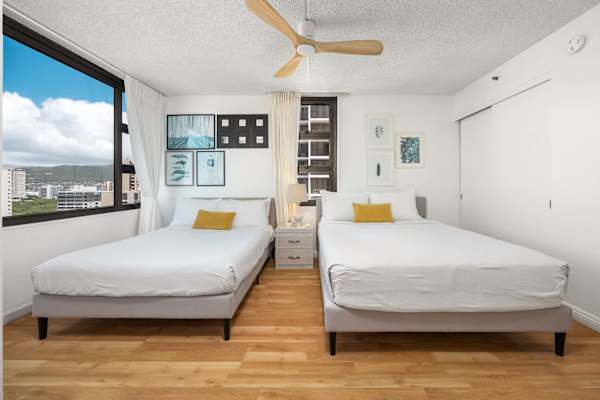 Your bedroom has a queen and a full size bed perfect for your relaxation