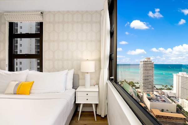 Wake up to sweeping ocean & skyline views from the bedroom window