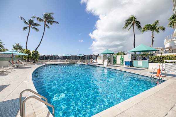 Take a dip in the wide swimming pool or stretch out on the sun loungers around, perfect for daytime lounging or laid-back afternoons.