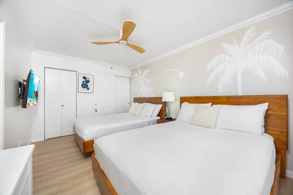 Your bedroom has 2 queen beds and a 50" smart tv perfect for your relaxation