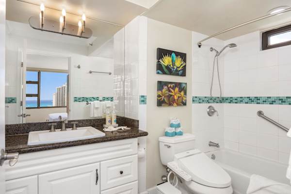 Refresh in your bathroom with a tub/shower combo!