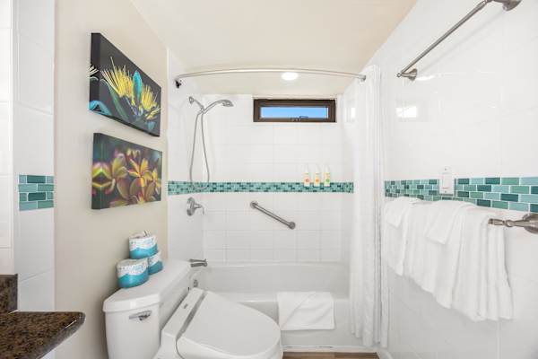 Refresh in your bathroom with a tub/shower combo.