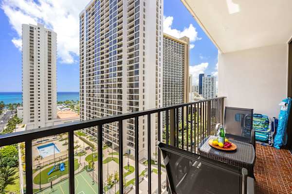 Enjoy your coffee from your balcony while looking at the refreshing views.