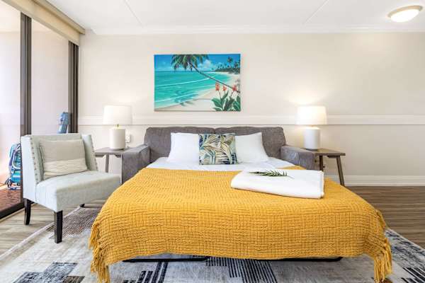 The living area has a pull-out sleeper sofa perfect for relaxation!