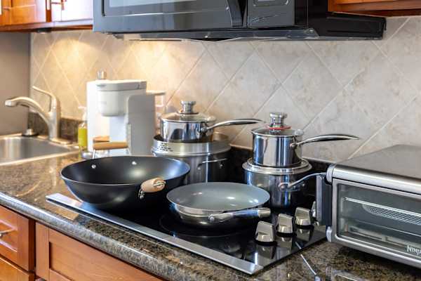 Pots and pans in the kitchen