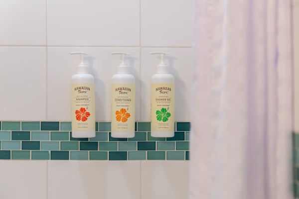We provide a starter supply of bathroom essentials.
