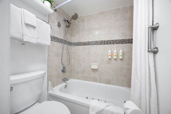Refresh in your bedroom with a tub/shower combo.