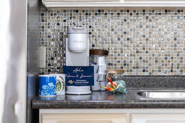 Prepare your morning coffee in our designated coffee station.