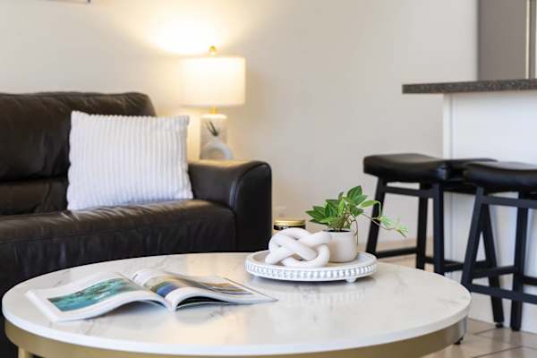 Sleeper sofa in the living area