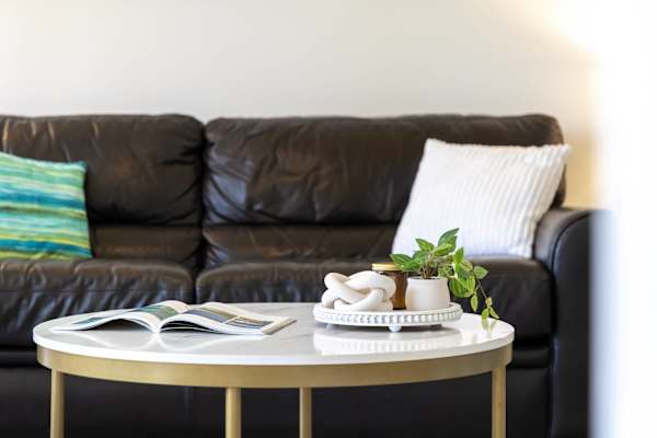 Sleeper sofa in the living area