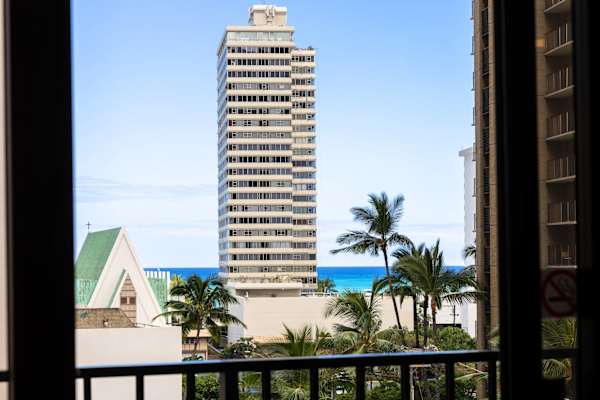 Distant view of the ocean from your balcony