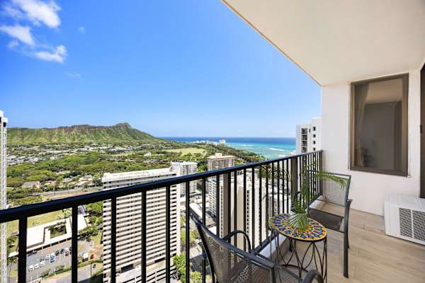 Grab your morning coffee while enjoying the beautiful view from your balcony.