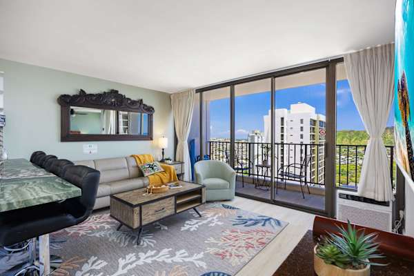 Relax in your living area, which has a sleeper sofa.